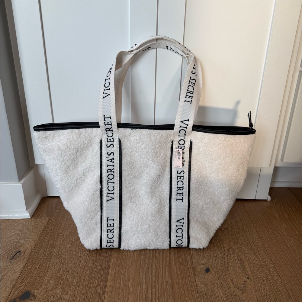 Victoria's Secret Cream Tote with Black Accents - Picture 2 of 5